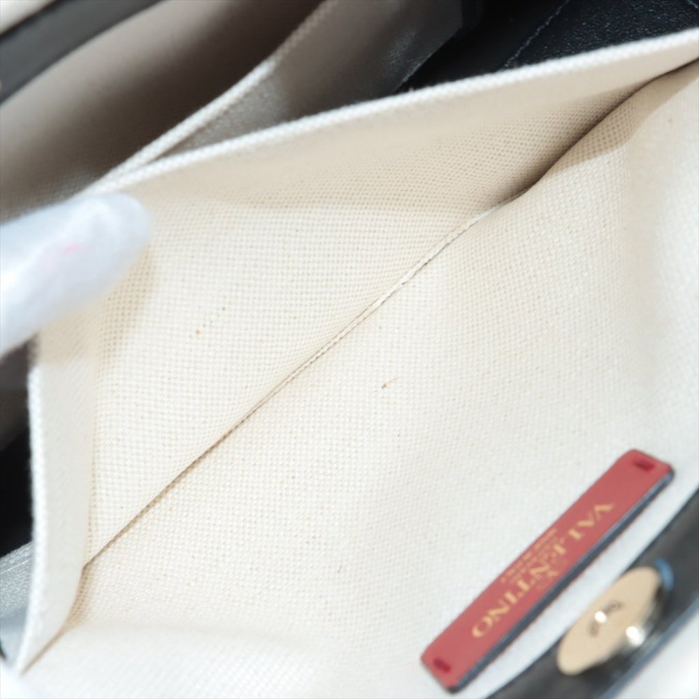 Sold out ❌Valentino Garavani VLTN Canvas & leather 2 way tote bag black x beige - Picture 10 of 12